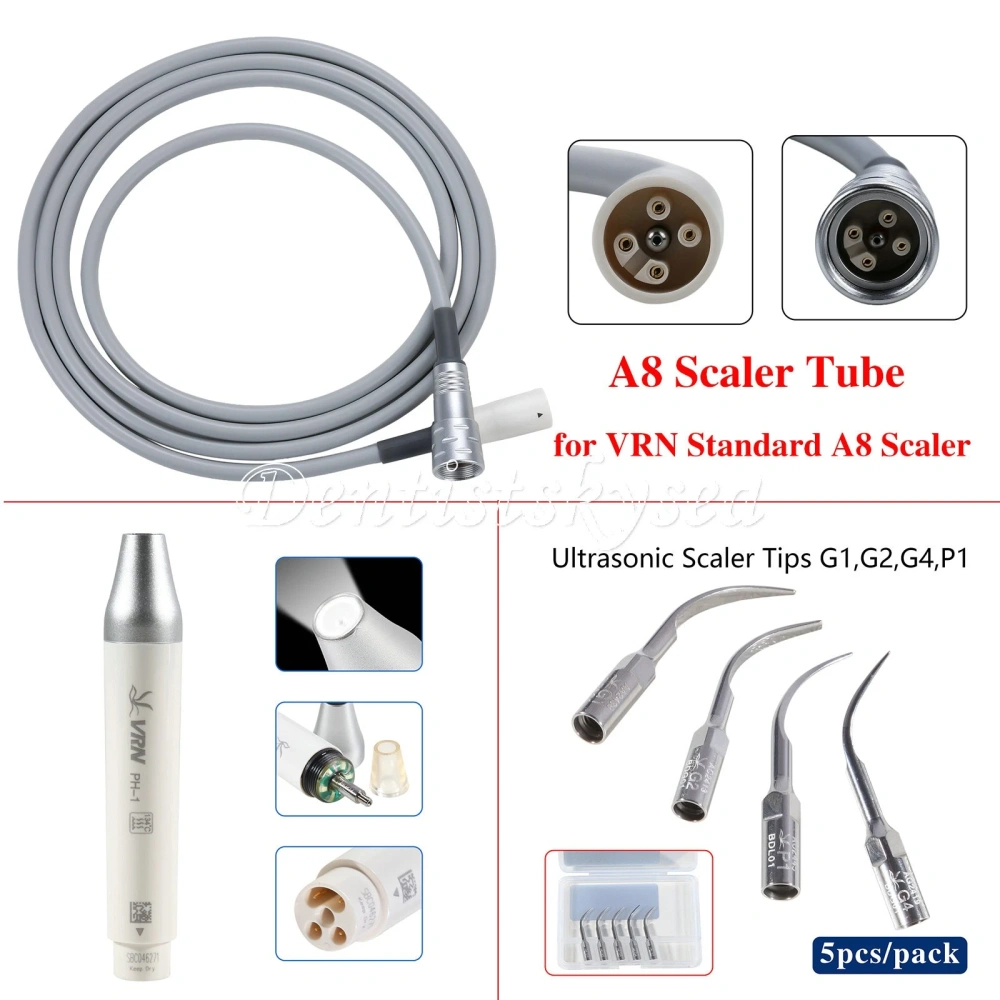 LED Dental Ultrasonic Piezo Scaler Handpiece W/ water Bottle & tips Fit EMS Cavitron Woodpecker