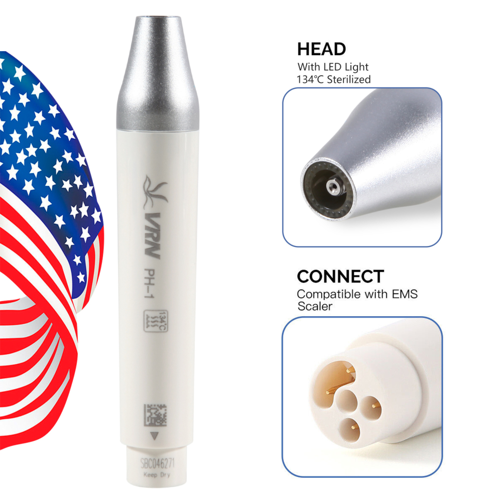 LED Dental Ultrasonic Piezo Scaler Handpiece W/ water Bottle & tips Fit EMS Cavitron Woodpecker