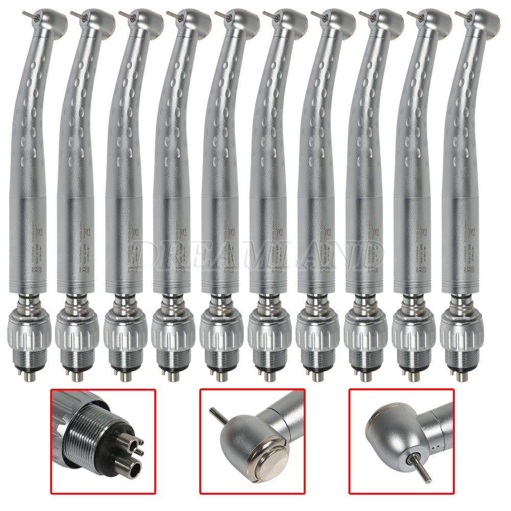 Dental High Speed Turbine Handpiece Standard Head/Large head + Quick Coupler 4Hole fit KaVo