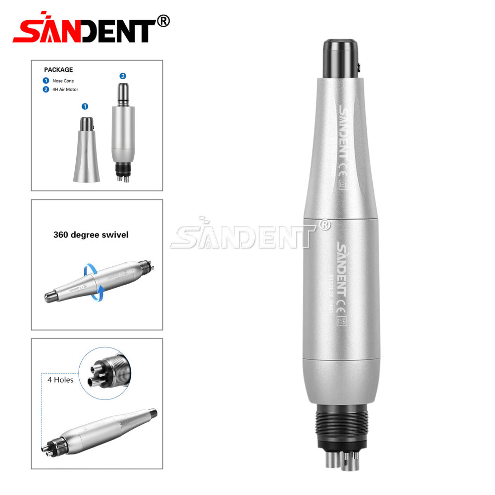 Dental Hygiene Prophy Handpiece Air Motor 4Holes 4:1 Nose Cone 360°Swivel