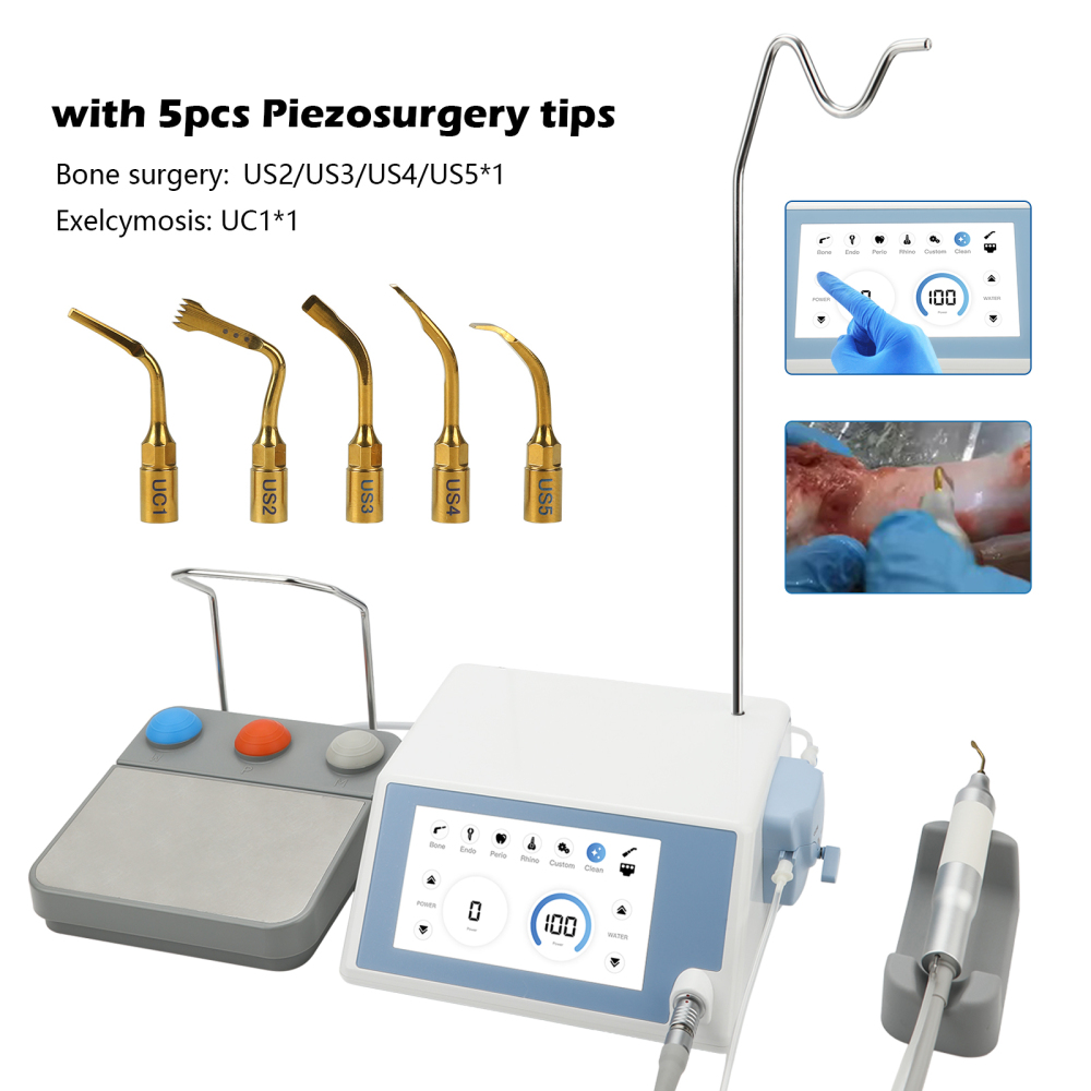 Woodpecker Style Ultra Surgery Piezo Bone Unit-Surgic Touch+LED Handpiece 5 Tips