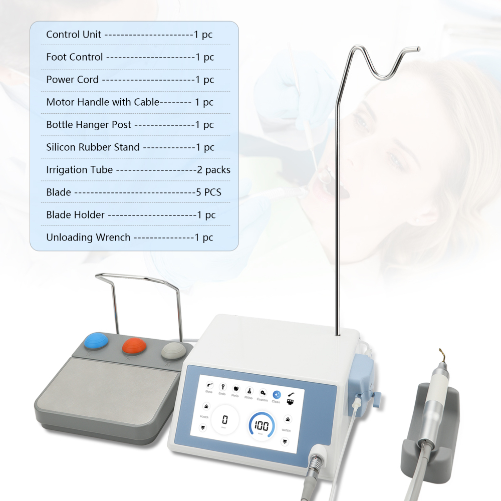 Woodpecker Style Ultra Surgery Piezo Bone Unit-Surgic Touch+LED Handpiece 5 Tips