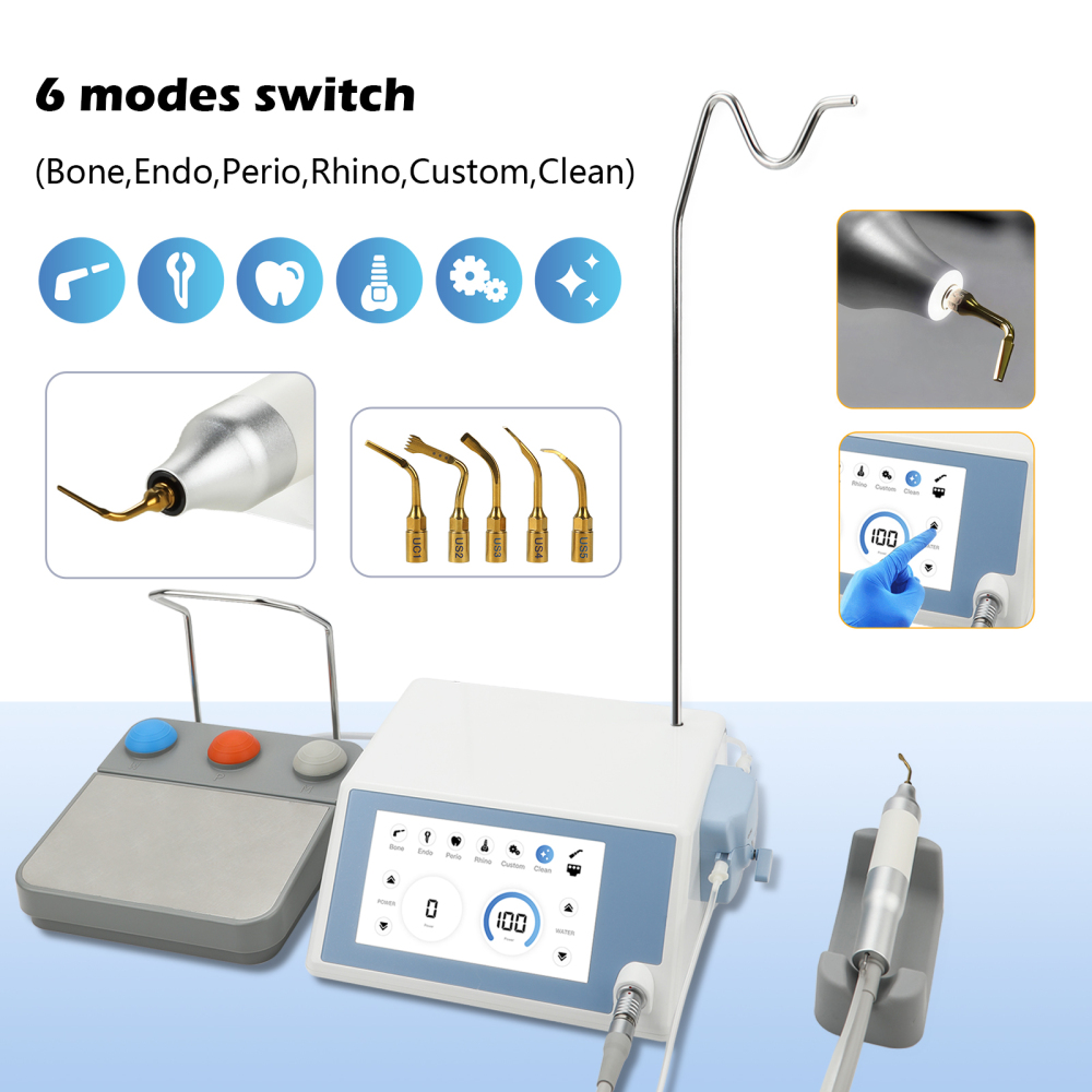 Woodpecker Style Ultra Surgery Piezo Bone Unit-Surgic Touch+LED Handpiece 5 Tips