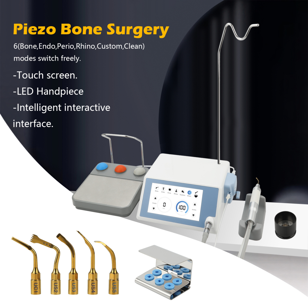 Woodpecker Style Ultra Surgery Piezo Bone Unit-Surgic Touch+LED Handpiece 5 Tips