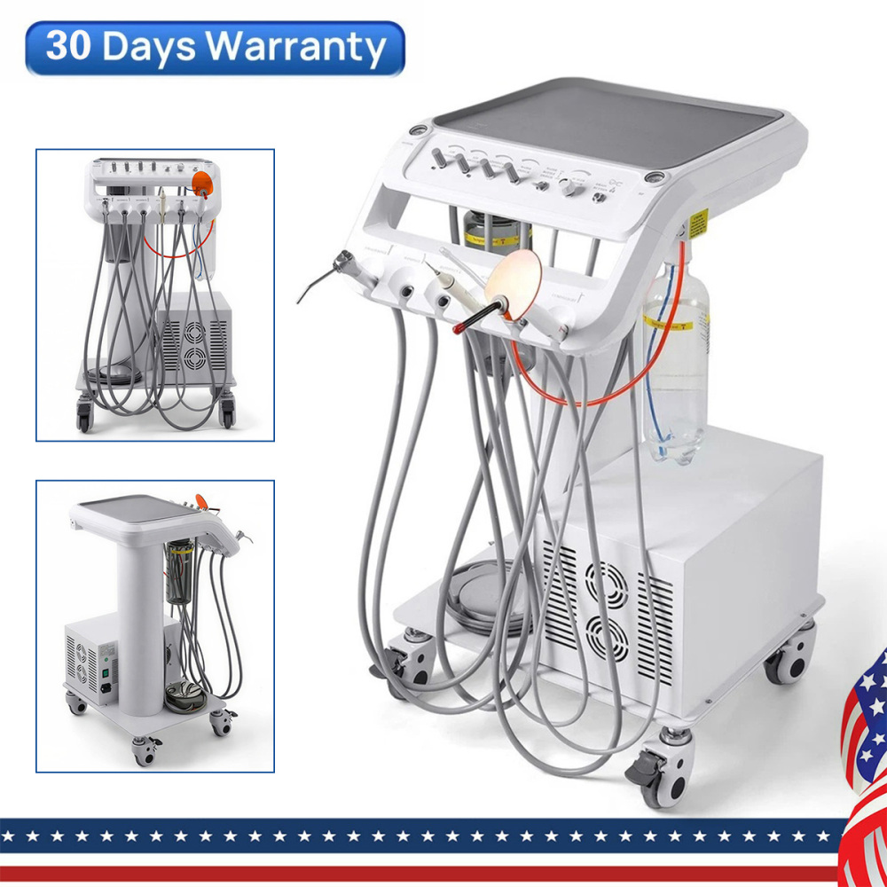 Dental Mobile Delivery Unit Cart with Compressor + Built-in scaler + Curing Light SD-301