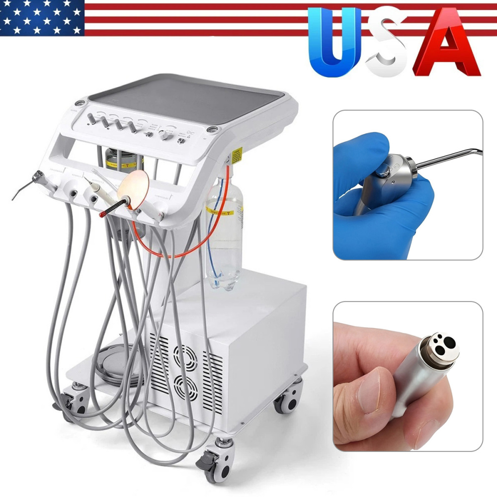 Dental Mobile Delivery Unit Cart with Compressor + Built-in scaler + Curing Light SD-301
