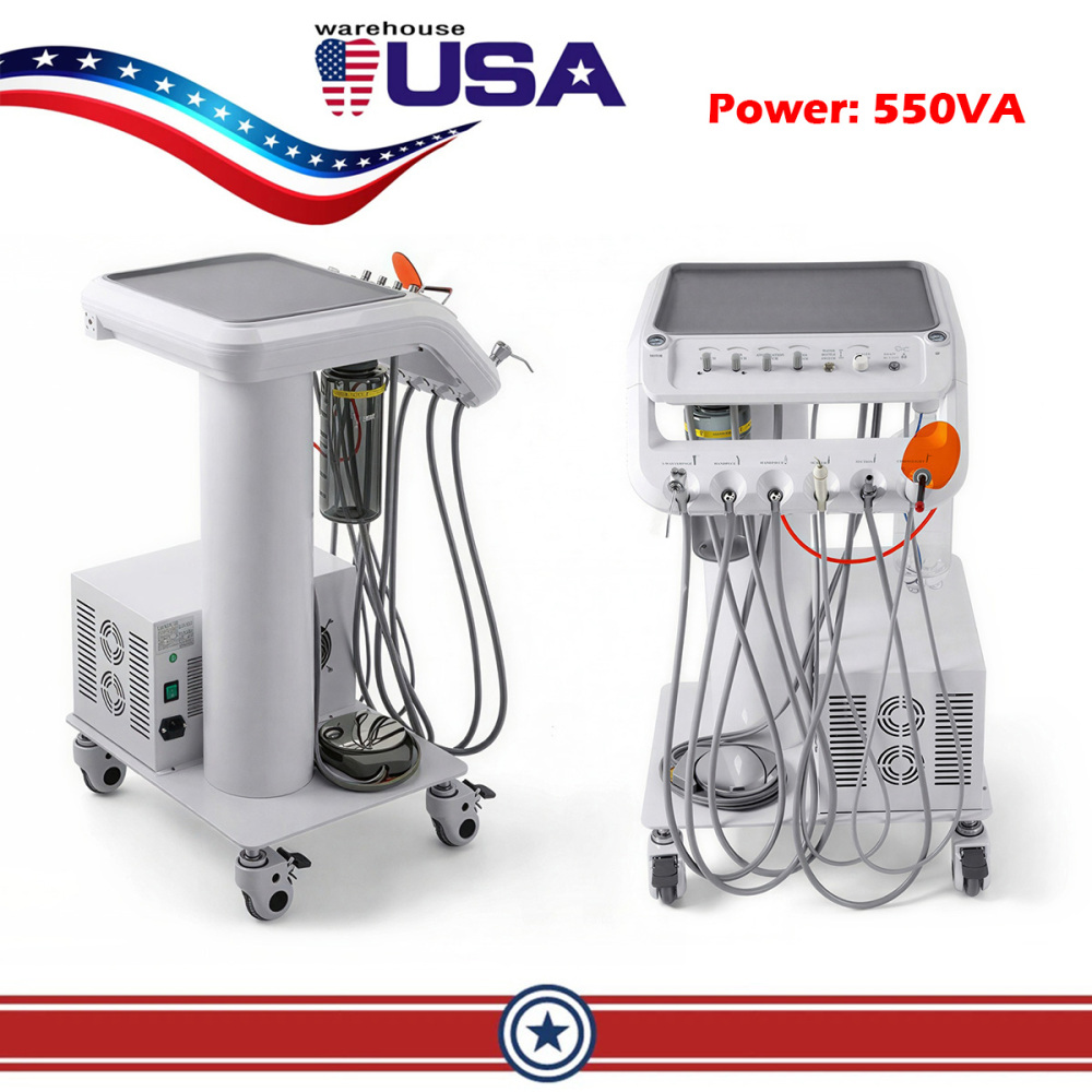 Dental Mobile Delivery Unit Cart with Compressor + Built-in scaler + Curing Light SD-301
