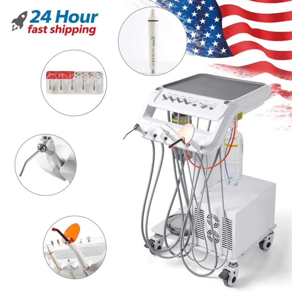 Dental Mobile Delivery Unit Cart with Compressor + Built-in scaler + Curing Light SD-301