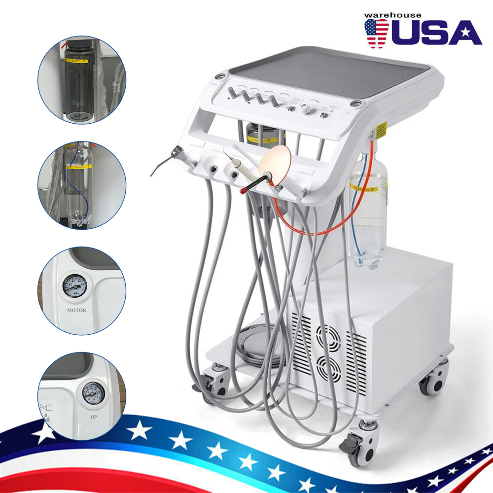 Dental Mobile Delivery Unit Cart with Compressor + Built-in scaler + Curing Light SD-301