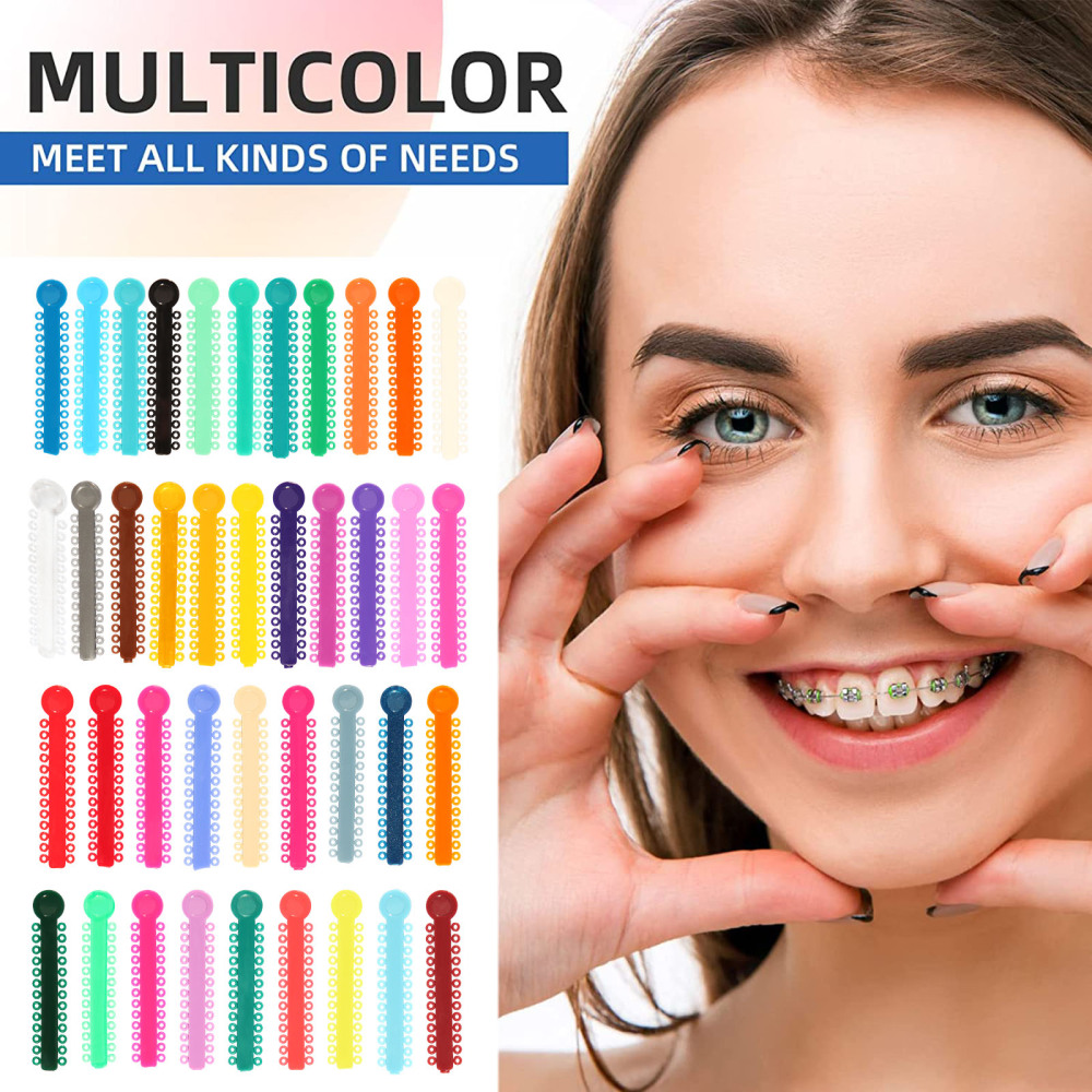 Dental Orthodontic Ligature Ties Elastic Rubber Bands 1040pcs/pack
