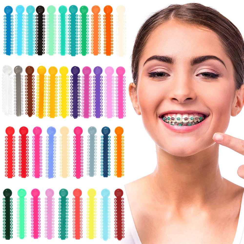 Dental Orthodontic Ligature Ties Elastic Rubber Bands 1040pcs/pack