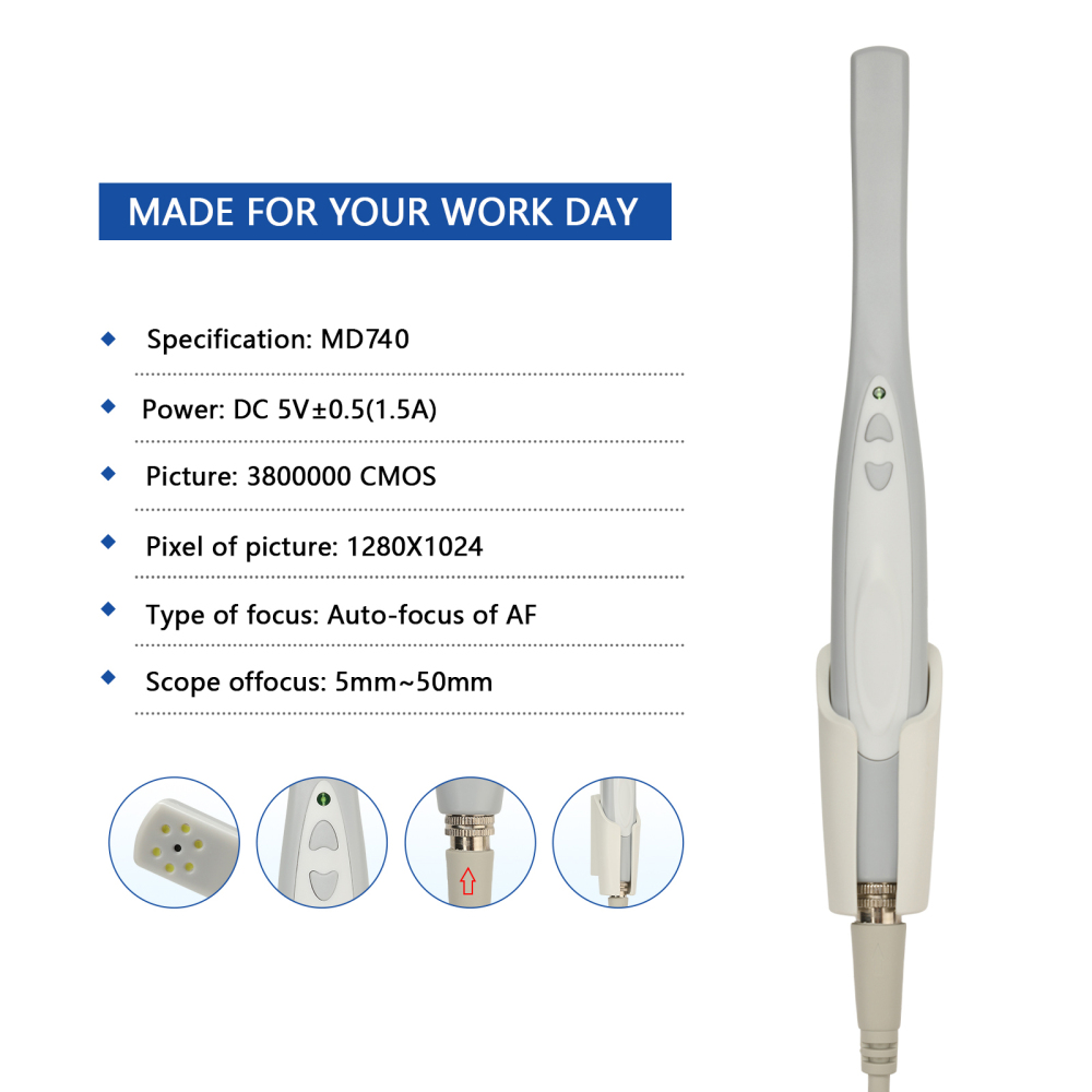 Dental Intraoral Camera USB Digital Imaging HD Camera MD740-6 lights / MD1030-12 lights