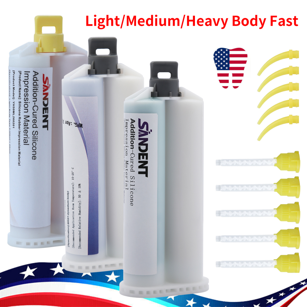 Dental Heavy/Medium/Light Body Fast Rapid Set VPS Impression Material 50ML
