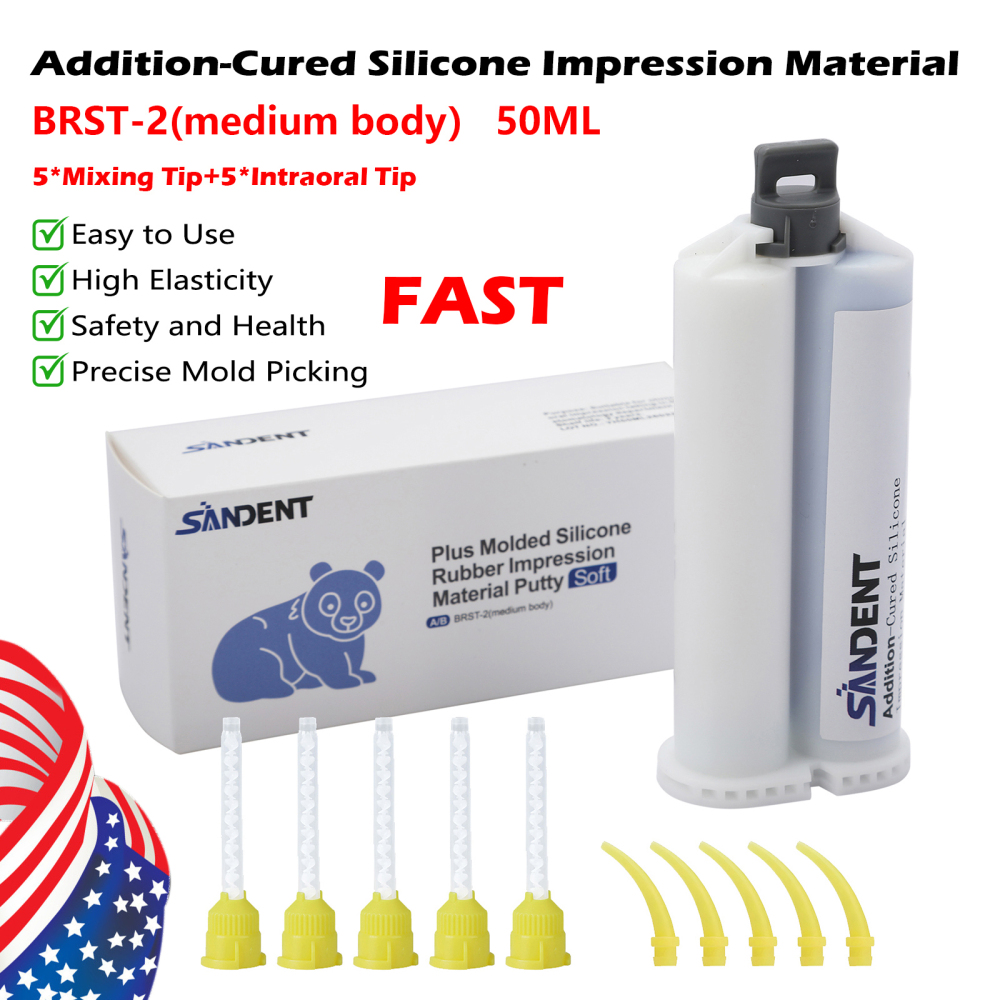 Dental Heavy/Medium/Light Body Fast Rapid Set VPS Impression Material 50ML