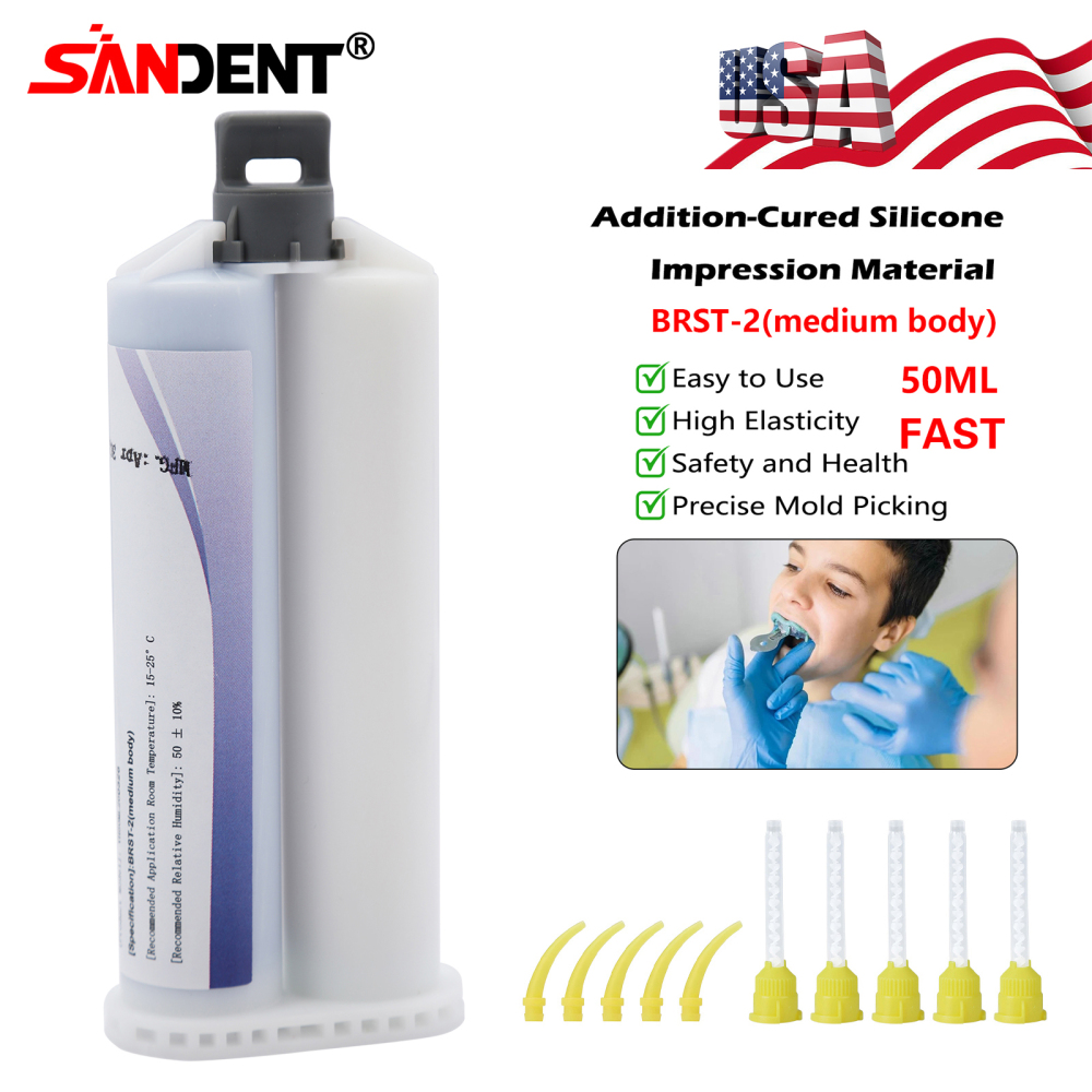 Dental Heavy/Medium/Light Body Fast Rapid Set VPS Impression Material 50ML
