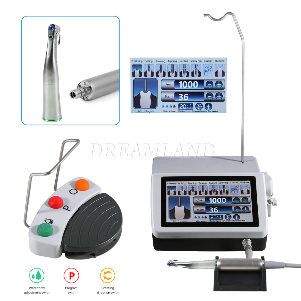 Dental Implant Surgical Brushless Motor +20:1 Handpiece touch screen