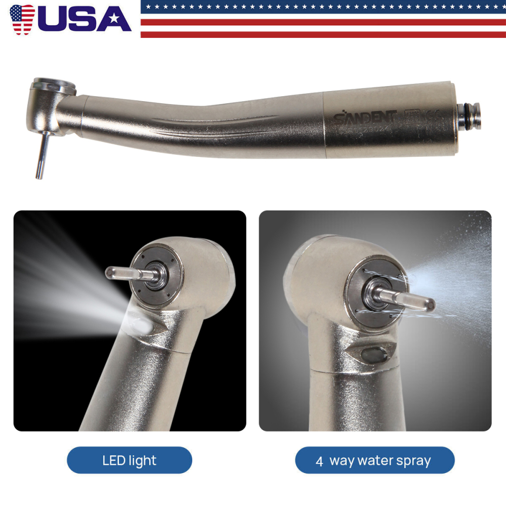 4 Water Spray Fiber Optic LED High Speed Handpiece  Fit NSK LED Quick Coupler