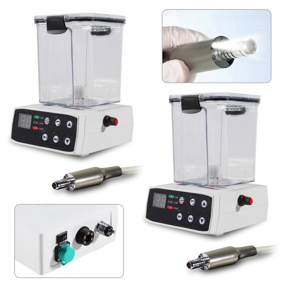 Dental Brushless LED Electric Micro Motor w/Water Tank for Lab Practice  + 1:5 standard/Mini head
