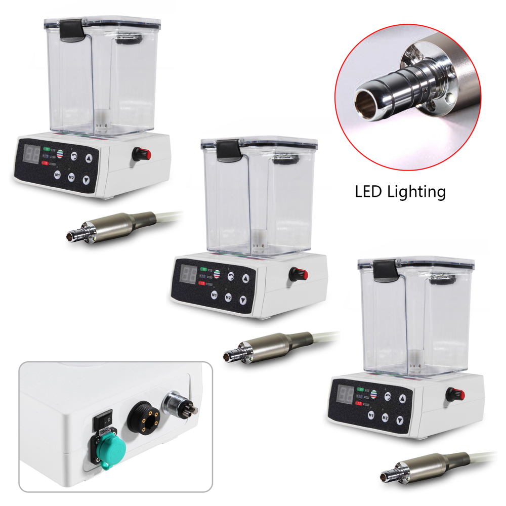 Dental Brushless LED Electric Micro Motor w/Water Tank for Lab Practice  + 1:5 standard/Mini head
