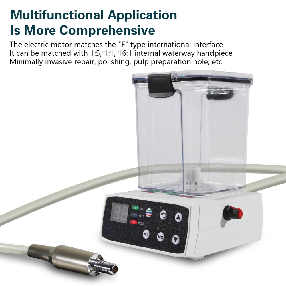 Dental Brushless LED Electric Micro Motor w/Water Tank for Lab Practice  + 1:5 standard/Mini head
