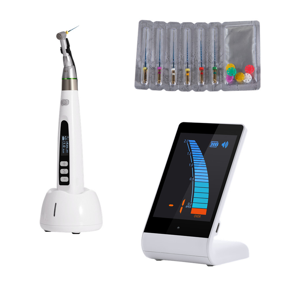 Dental Cordless LED Endo Motor 16:1 Contra Angle/Apex Locator Root Canal Finder/Files