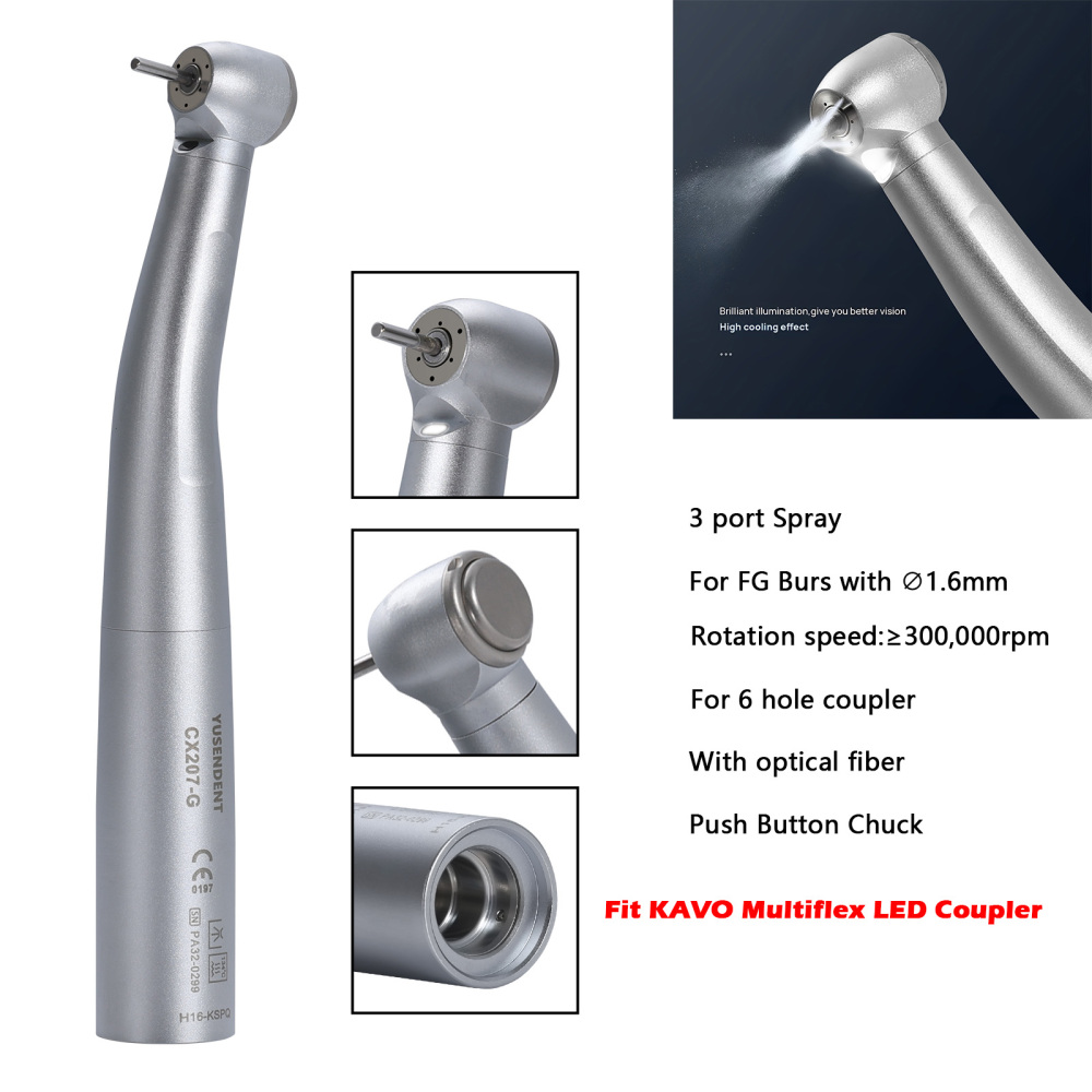 Yusendent fiber optic air turbine high speed handpiece fit Kavo connection