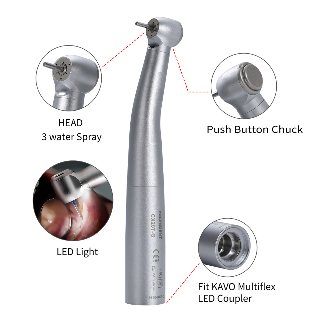 Yusendent fiber optic air turbine high speed handpiece fit Kavo connection