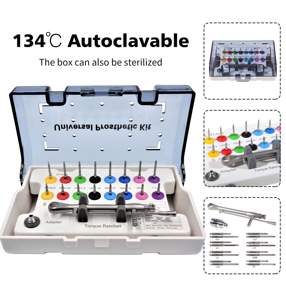 Dental Implant Prosthetic Kit Screwdriver Universal Restoration Tools Kit Wrench
