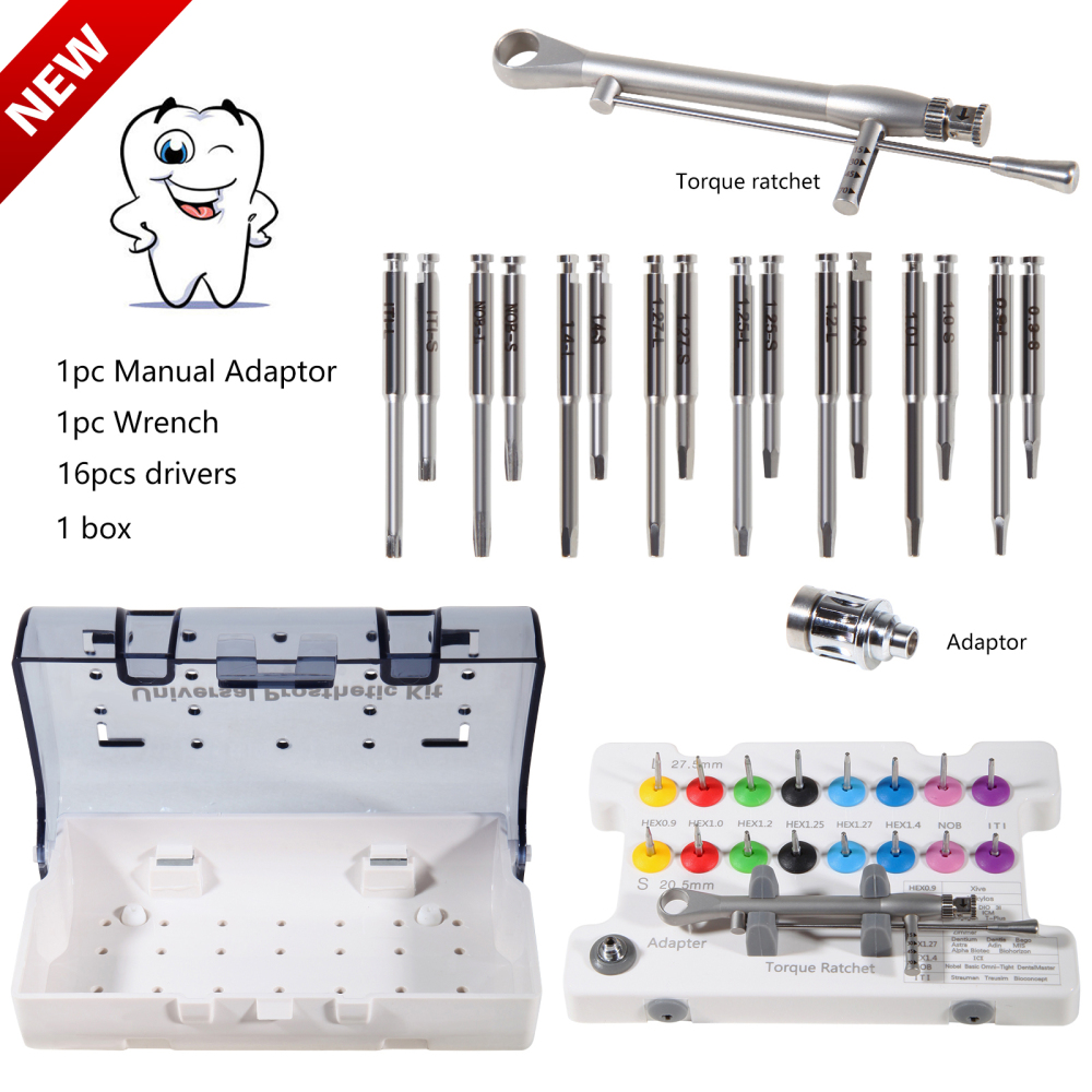 Dental Implant Prosthetic Kit Screwdriver Universal Restoration Tools Kit Wrench