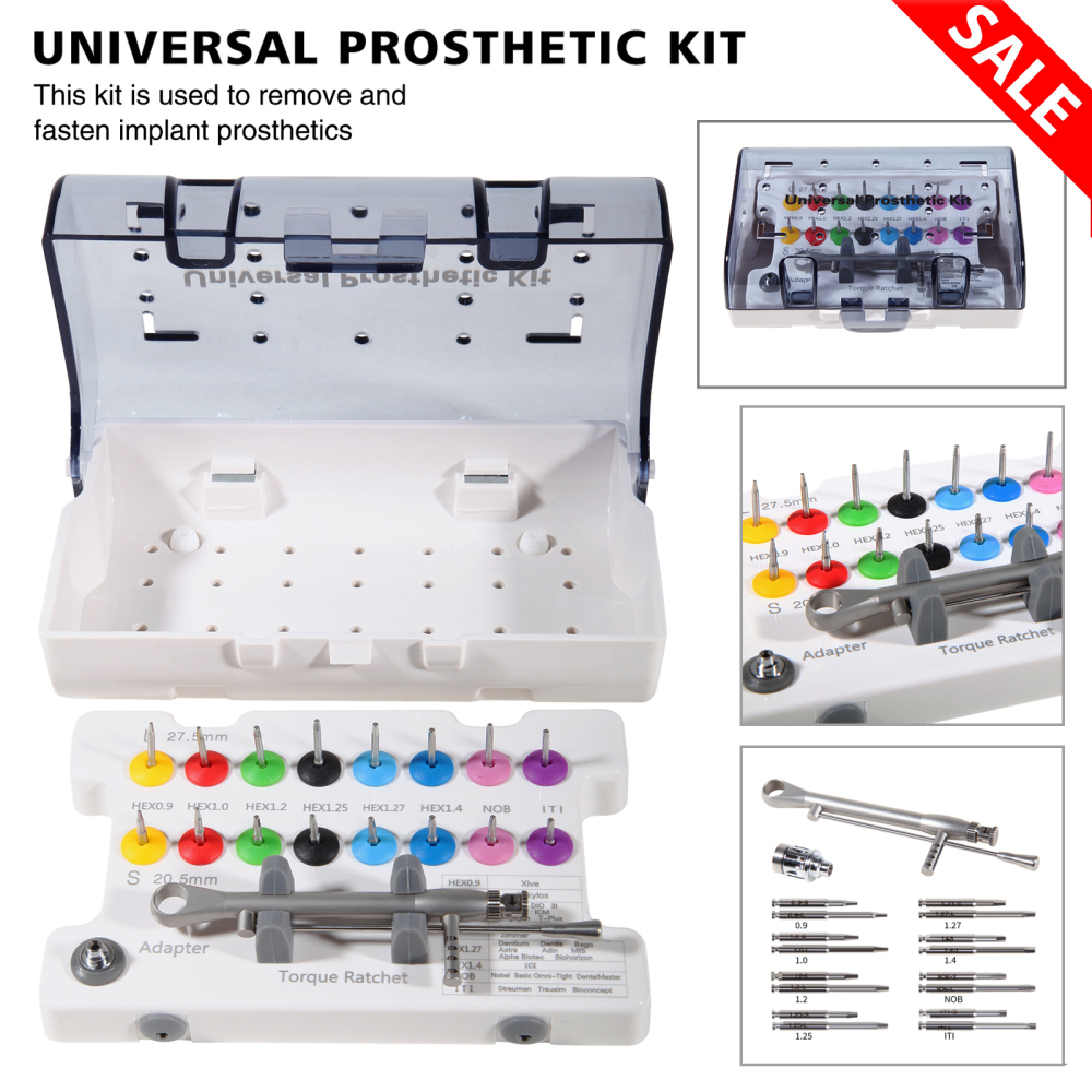 Dental Implant Prosthetic Kit Screwdriver Universal Restoration Tools Kit Wrench