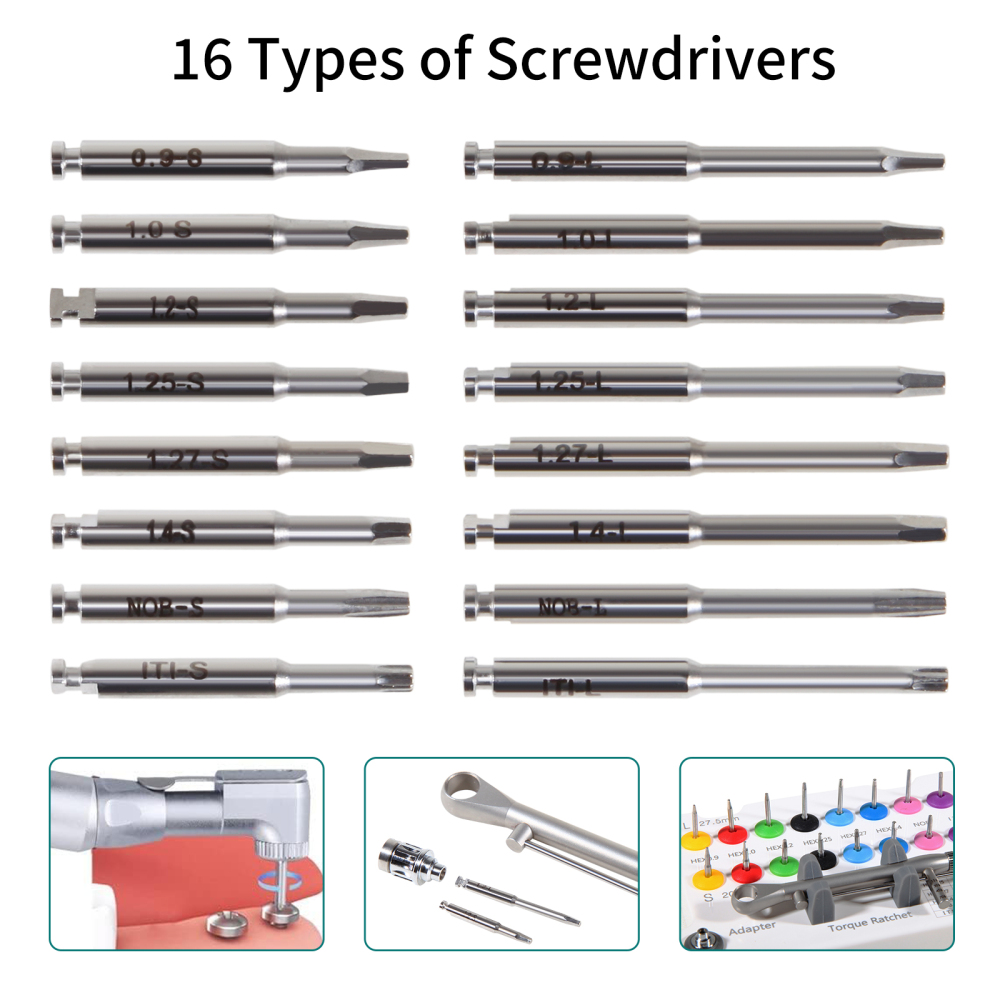 Dental Implant Prosthetic Kit Screwdriver Universal Restoration Tools Kit Wrench