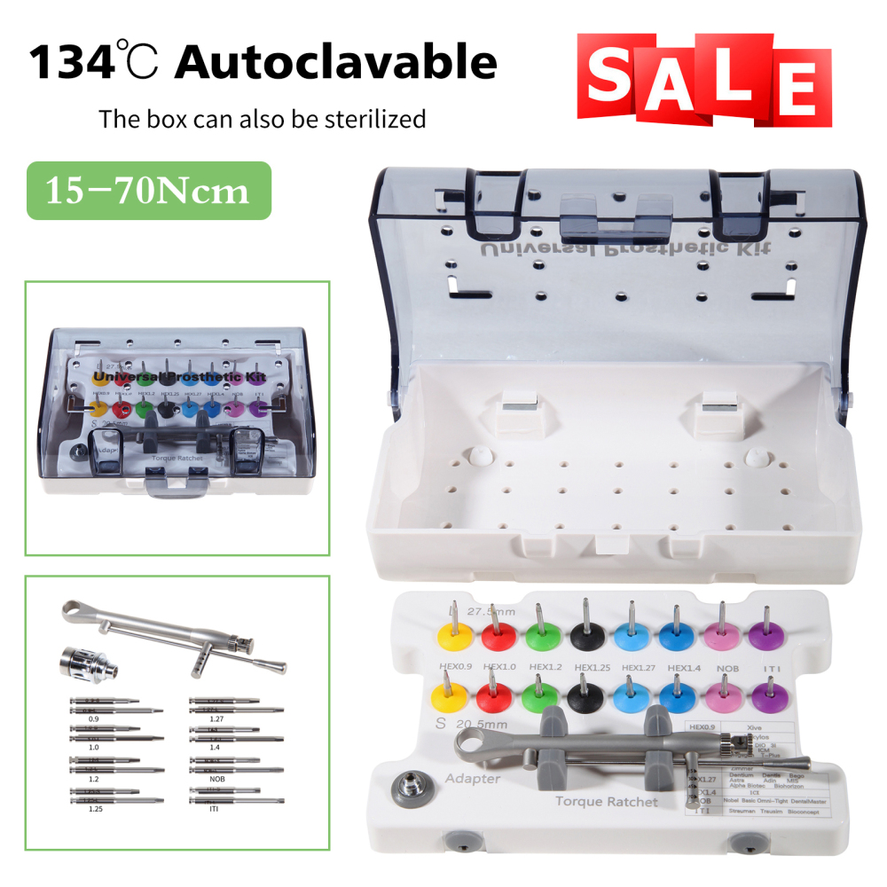 Dental Implant Prosthetic Kit Screwdriver Universal Restoration Tools Kit Wrench