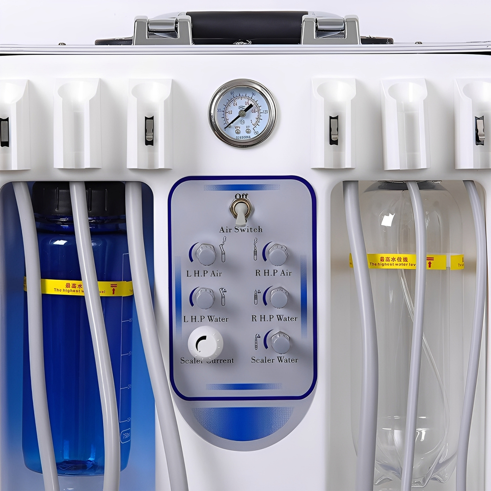 Portable Dental Delivery Unit with Air Compressor Suction System Mobile Box
