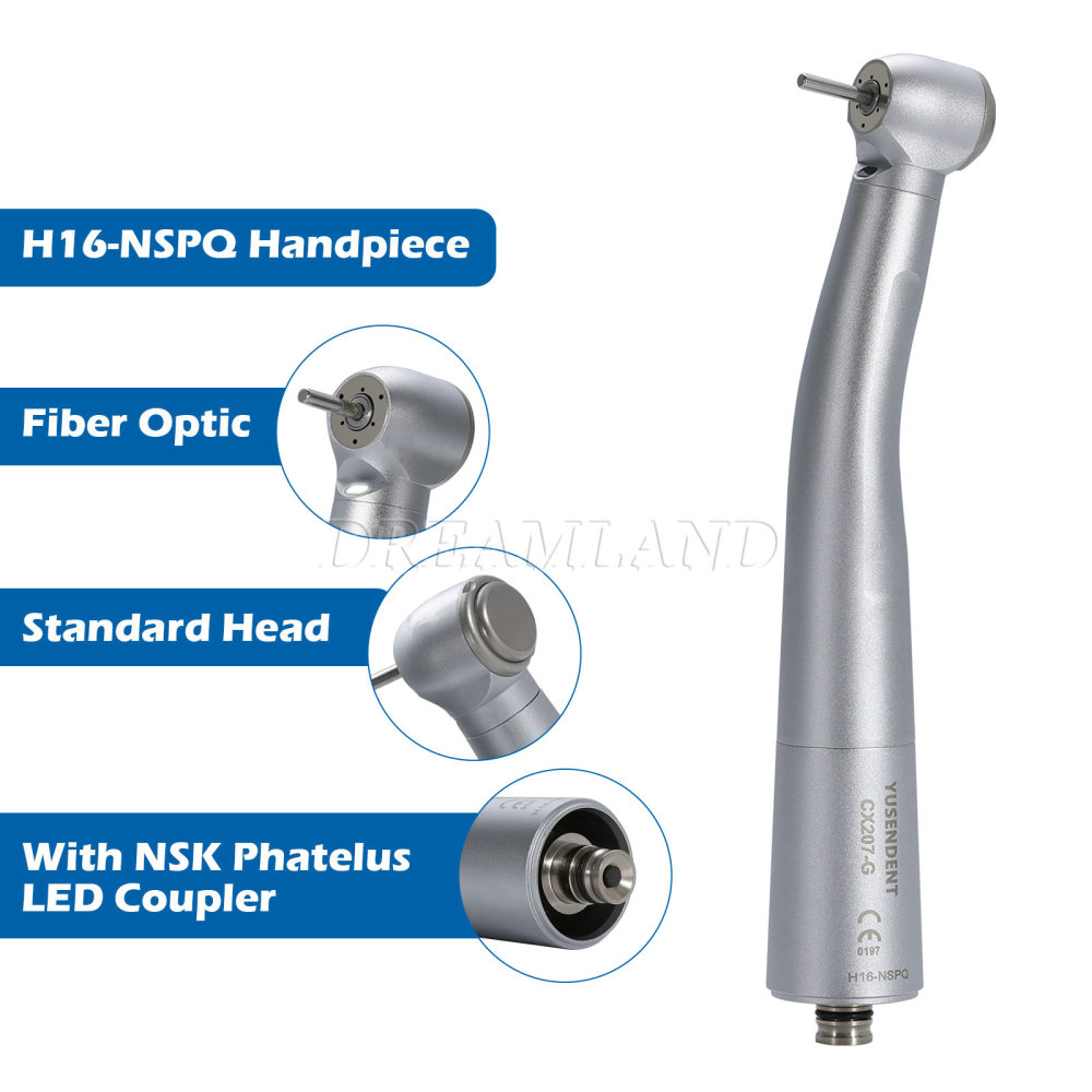 6pcs Yusendent fiber optic air turbine high speed handpiece fit NSK connection