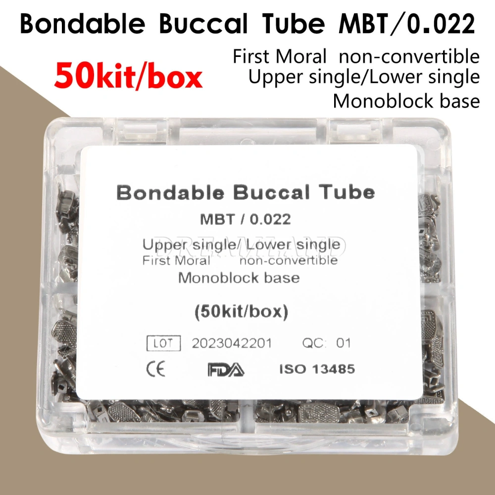 50sets/200pcs Dental Orthodontic ortho Buccal Tube single 1st Molar Monoblock ROTH/MBT