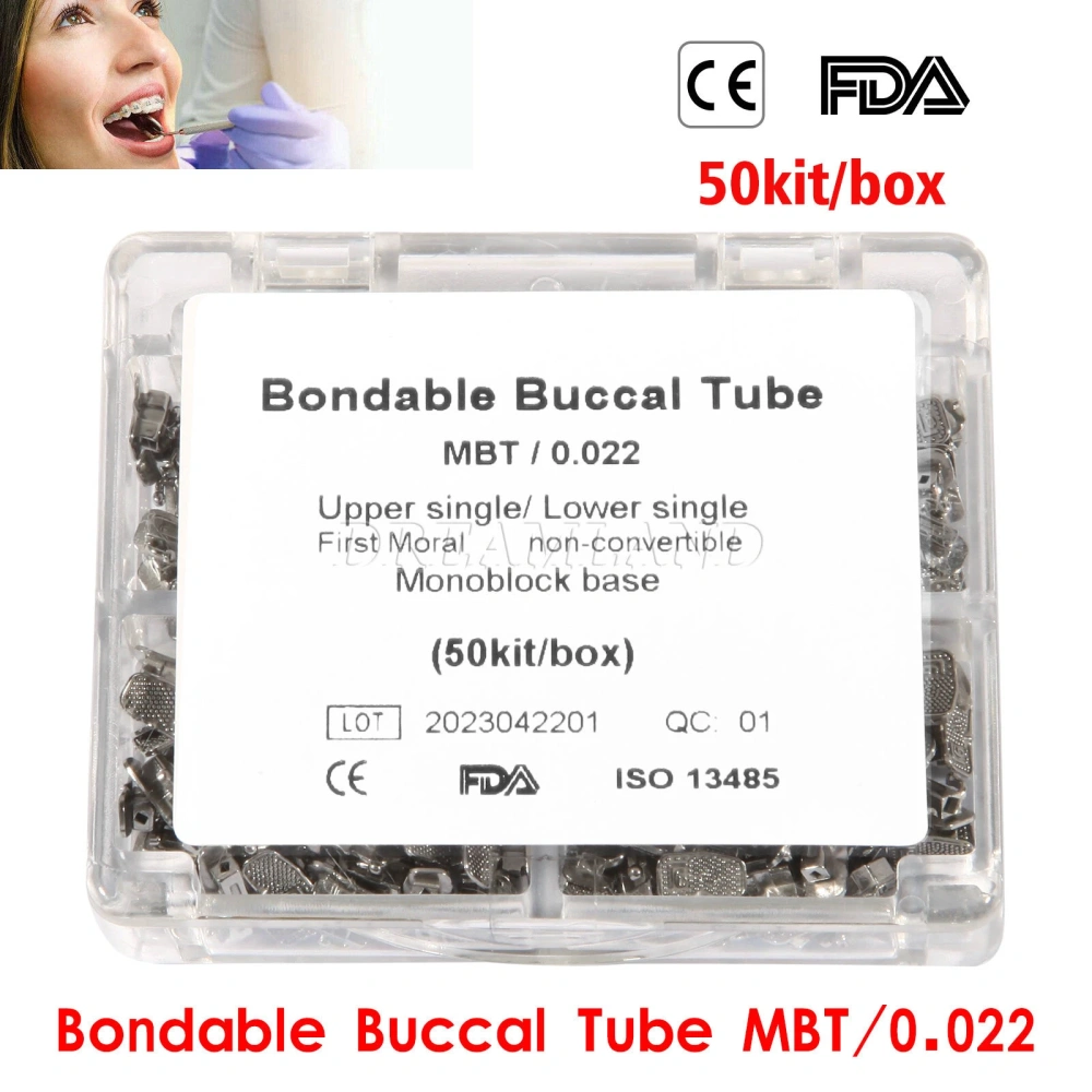50sets/200pcs Dental Orthodontic ortho Buccal Tube single 1st Molar Monoblock ROTH/MBT