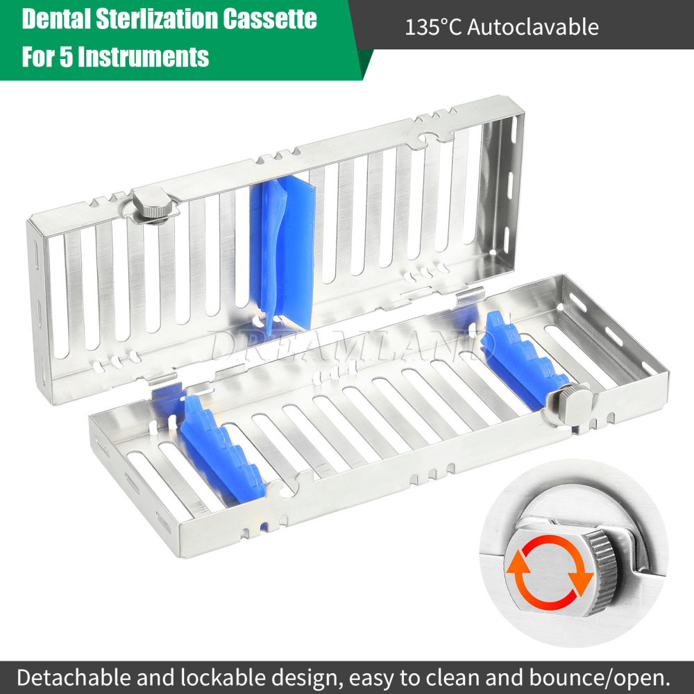 Dental Autoclave Sterilization Cassette Rack Tray Hold 5, 10,20 Surgical Instruments
