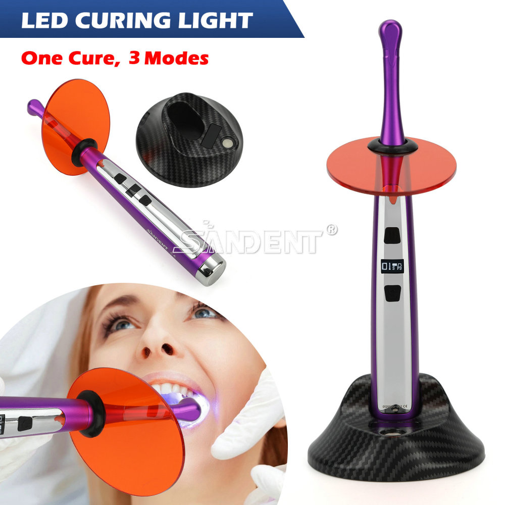 Dental Wireless LED Light Curing Lamp Wide Spectrum 3 Modes 2500MW/cm²