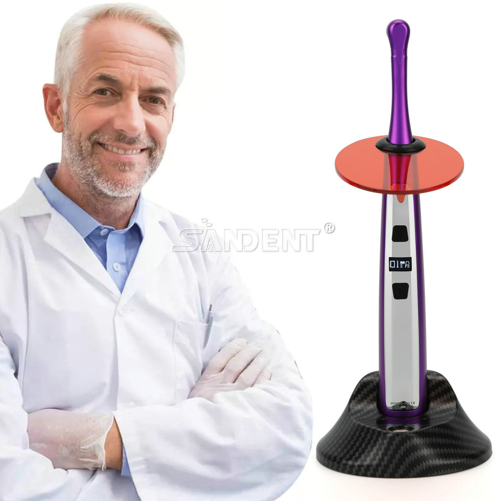 Dental Wireless LED Light Curing Lamp Wide Spectrum 3 Modes 2500MW/cm²