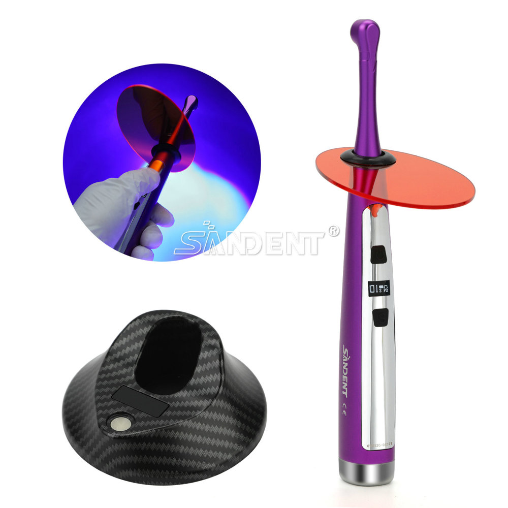 Dental Wireless LED Light Curing Lamp Wide Spectrum 3 Modes 2500MW/cm²