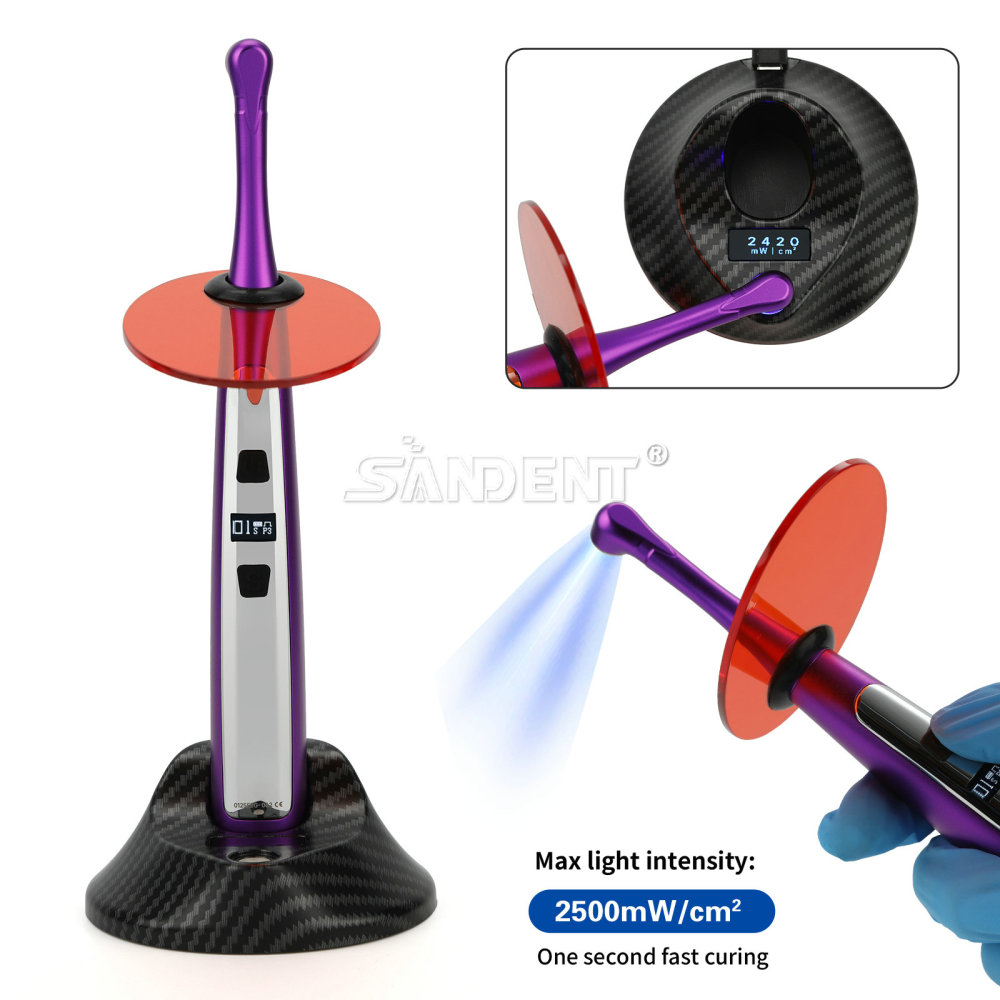 Dental Wireless LED Light Curing Lamp Wide Spectrum 3 Modes 2500MW/cm²