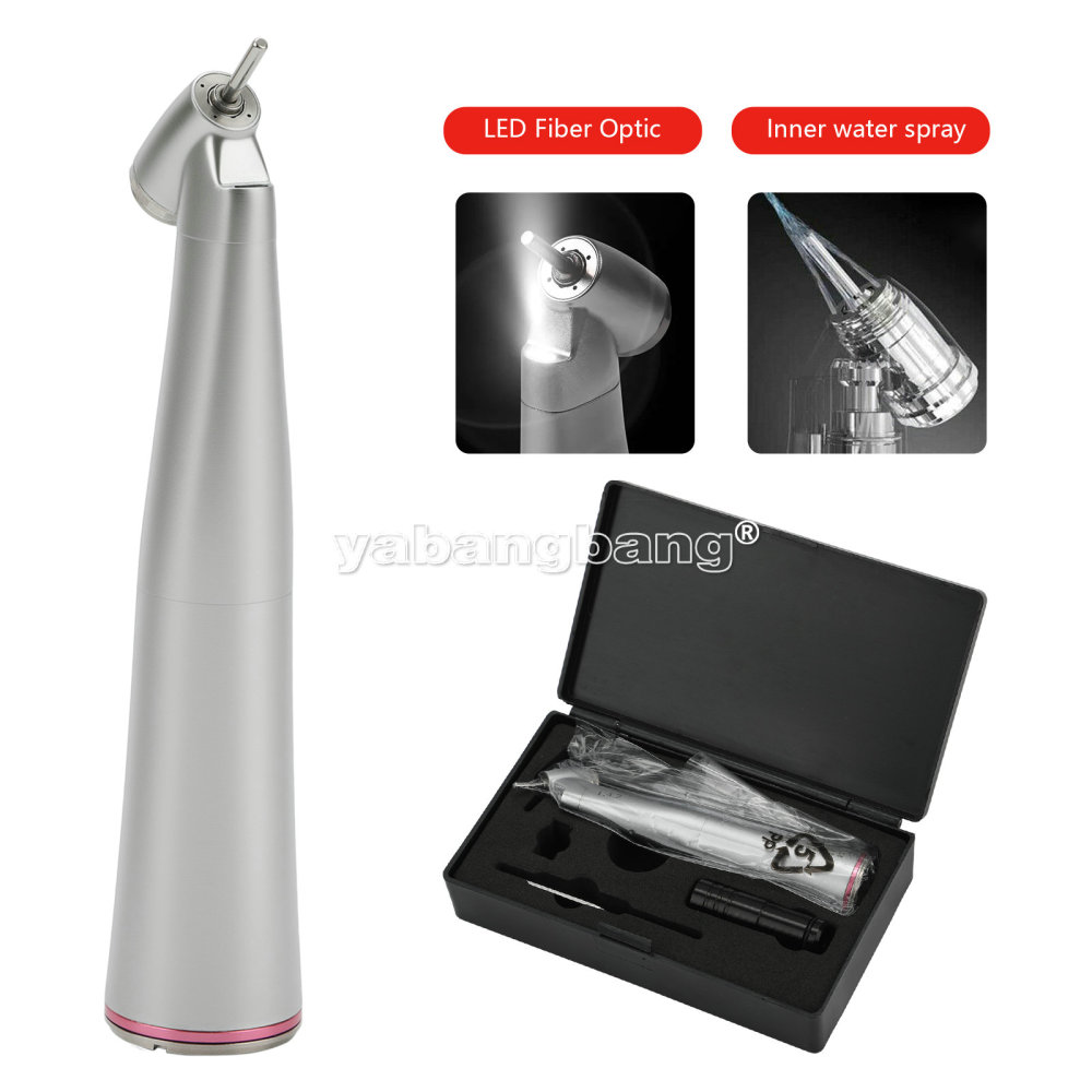 Dental 1:4.2 Increasing Handpiece 45 Degree Fiber Optic Electric Contra Angle ISO E-type