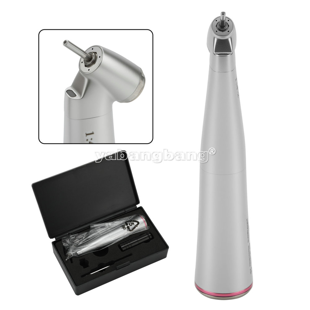 Dental 1:4.2 Increasing Handpiece 45 Degree Fiber Optic Electric Contra Angle ISO E-type