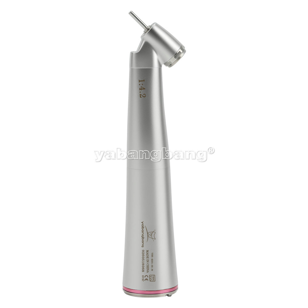 Dental 1:4.2 Increasing Handpiece 45 Degree Fiber Optic Electric Contra Angle ISO E-type