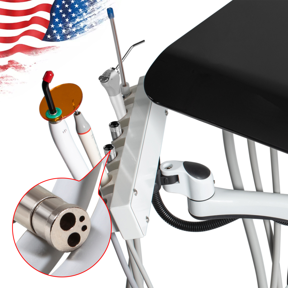 Dental Mobile Delivery Cart Adjustable Treatment Unit System 2/4 Hole / air compressor