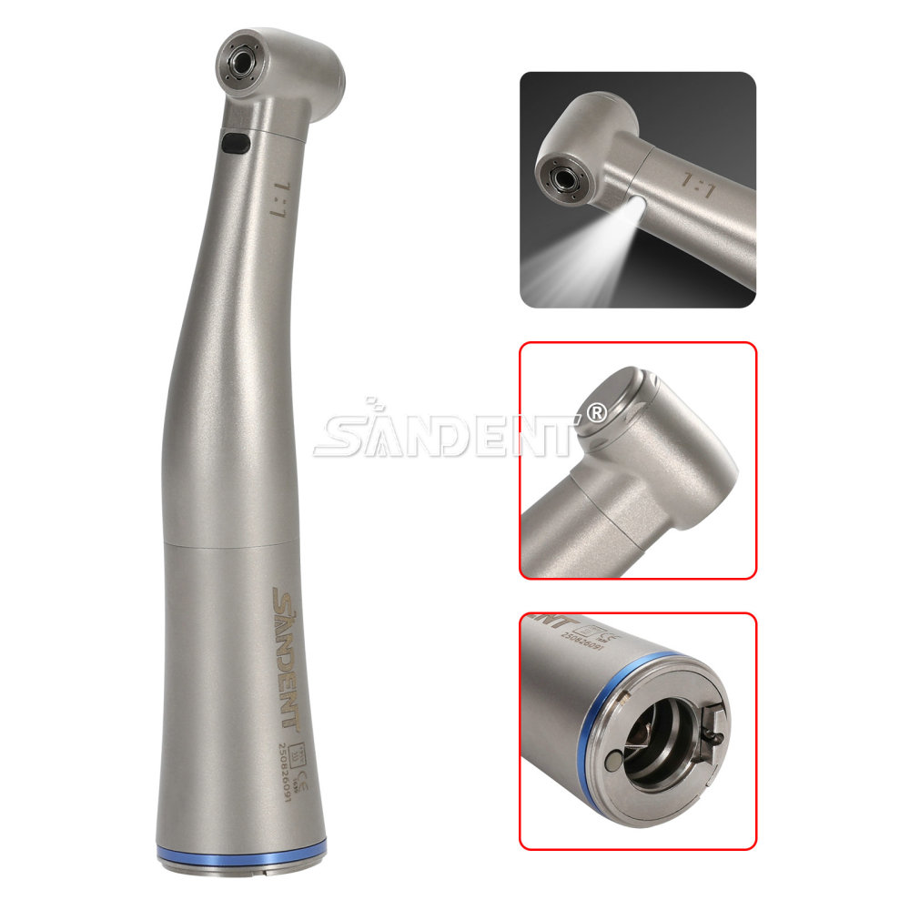 NSK Style Dental Contra Angle 1:1 LED Fiber Optic Handpiece SANDENT DTA