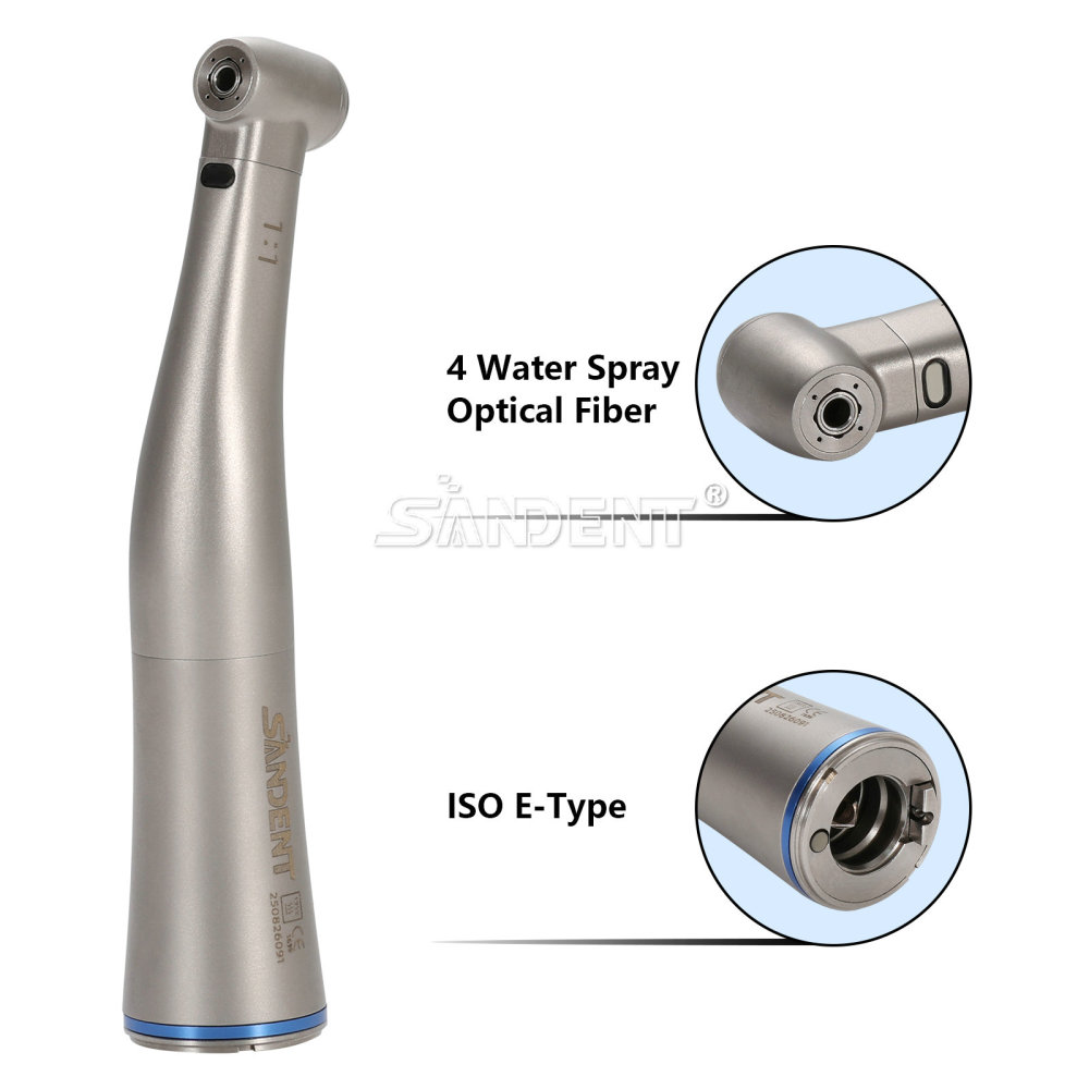 NSK Style Dental Contra Angle 1:1 LED Fiber Optic Handpiece SANDENT DTA