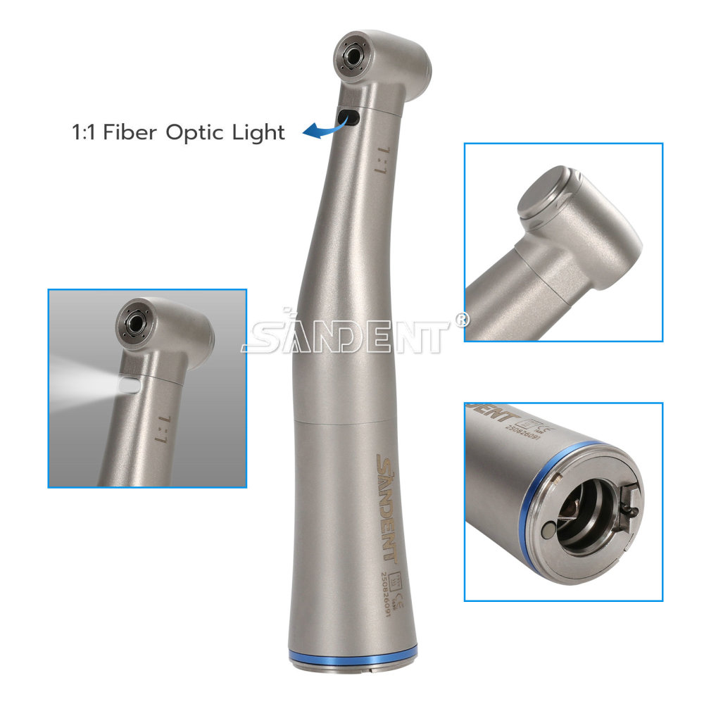 NSK Style Dental Contra Angle 1:1 LED Fiber Optic Handpiece SANDENT DTA