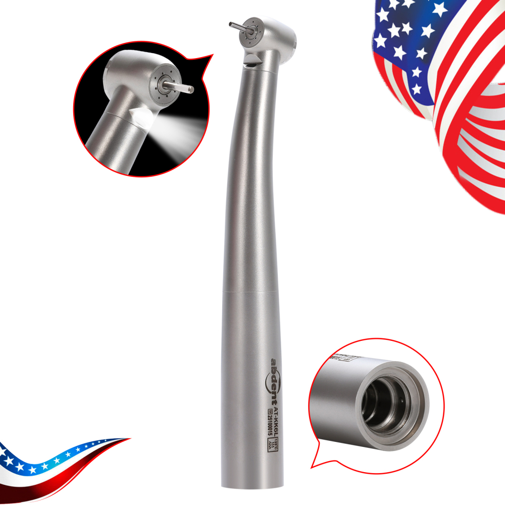 Abdent Dental LED Fiber Optic Handpiece 4 Water Spray Fit NSK Coupler