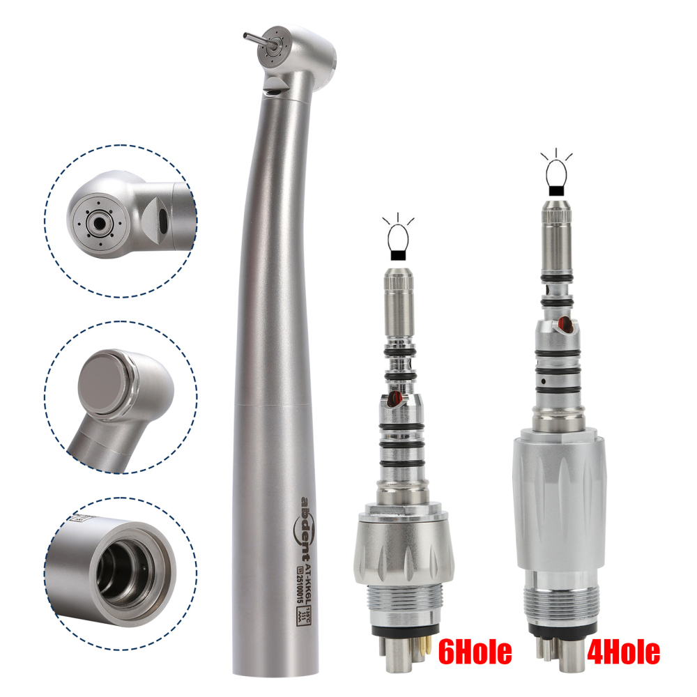 Abdent Dental LED Fiber Optic Handpiece 4 Water Spray Fit NSK Coupler
